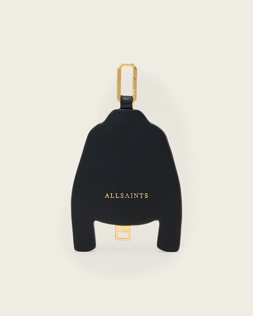 AllSaints Balfern Leather Keyring Women's Black/Gold Women's