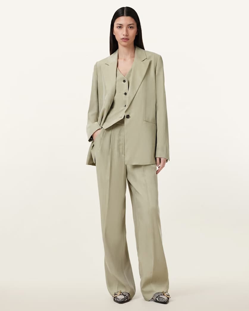 AllSaints Averie Tencel Relaxed Fit Vest Women's Sage Green Women's
