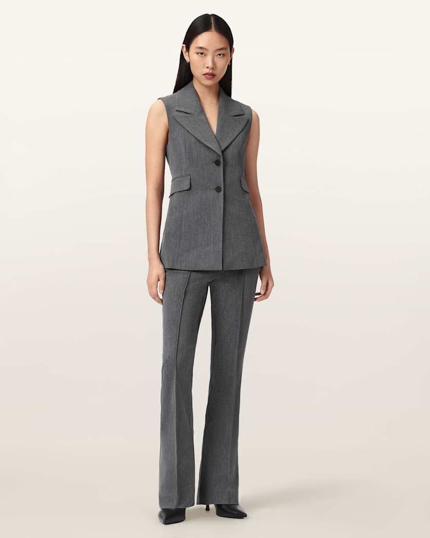 AllSaints Astra Tailored Vest Women's Grey Women's