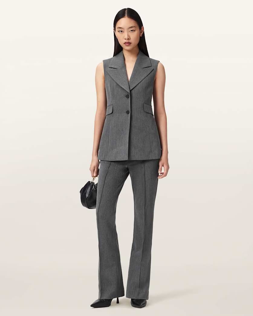 AllSaints Astra Tailored Vest Women's Grey Women's