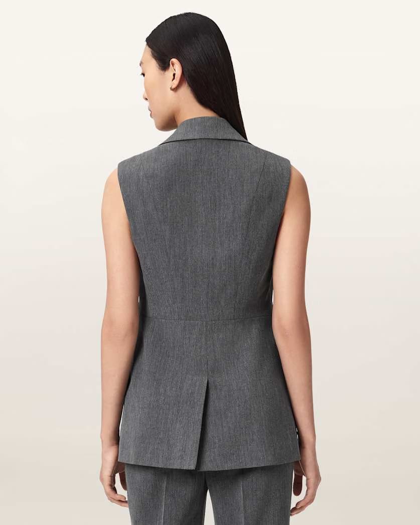 AllSaints Astra Tailored Vest Women's Grey Women's