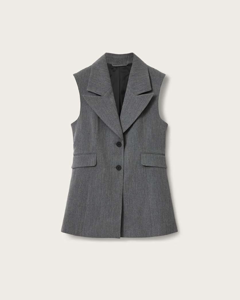 AllSaints Astra Tailored Vest Women's Grey Women's