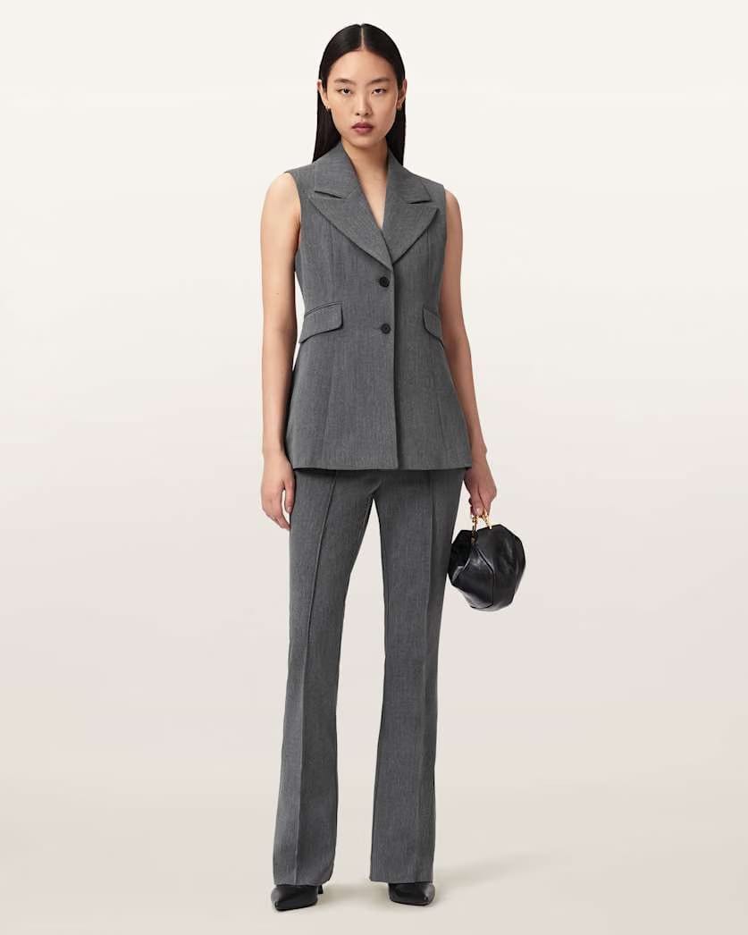 AllSaints Astra Flared Pants Women's Grey Women's