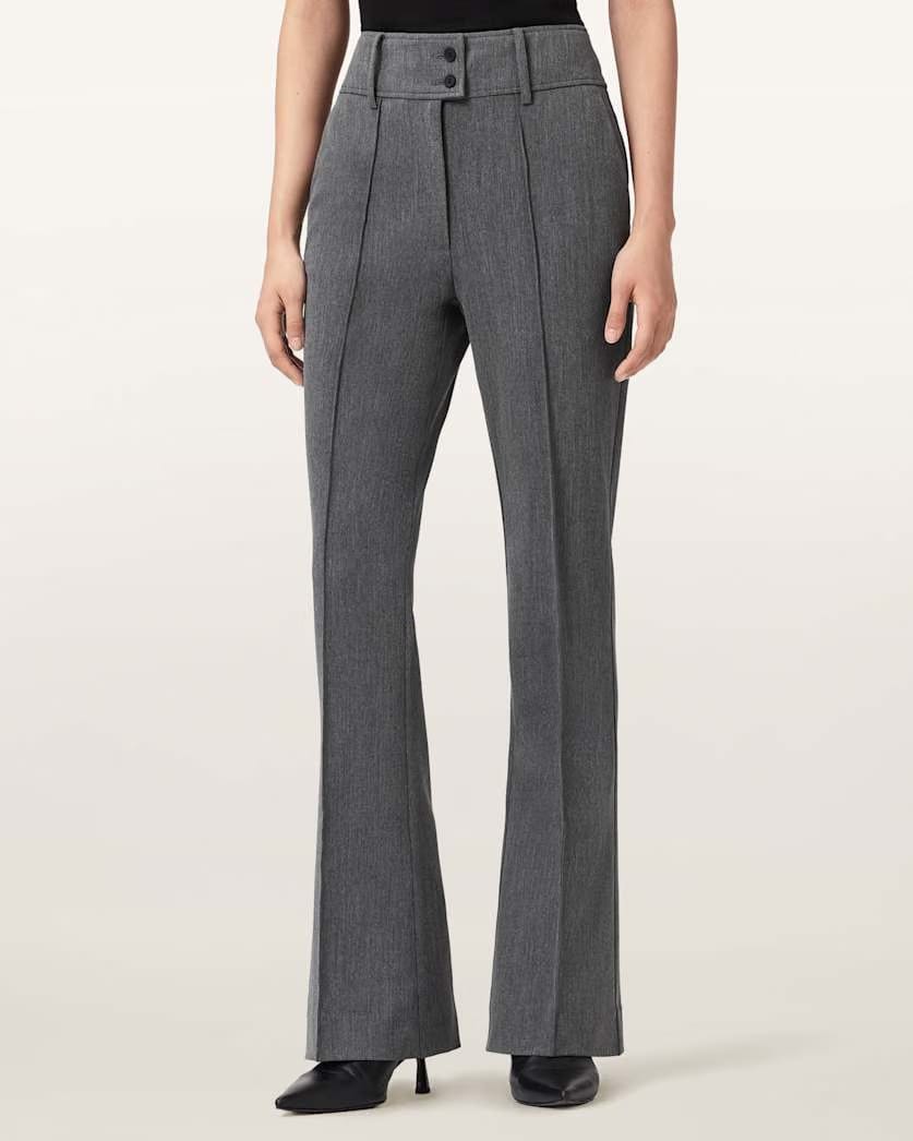 AllSaints Astra Flared Pants Women's Grey Women's