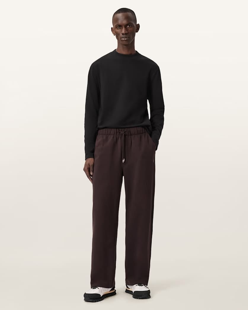 AllSaints Asher Straight Fit Sweatpants Grey Marl