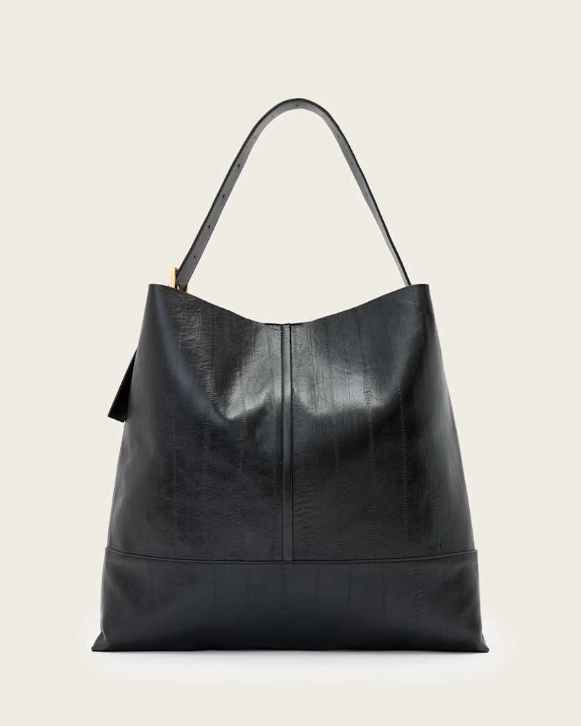 AllSaints Asha Leather Shoulder Bag Women's Black Women's
