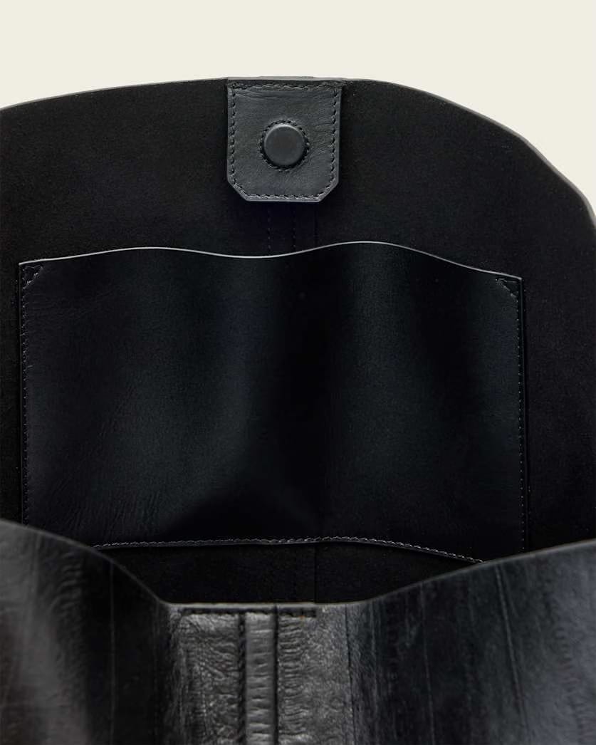 AllSaints Asha Leather Shoulder Bag Women's Black Women's
