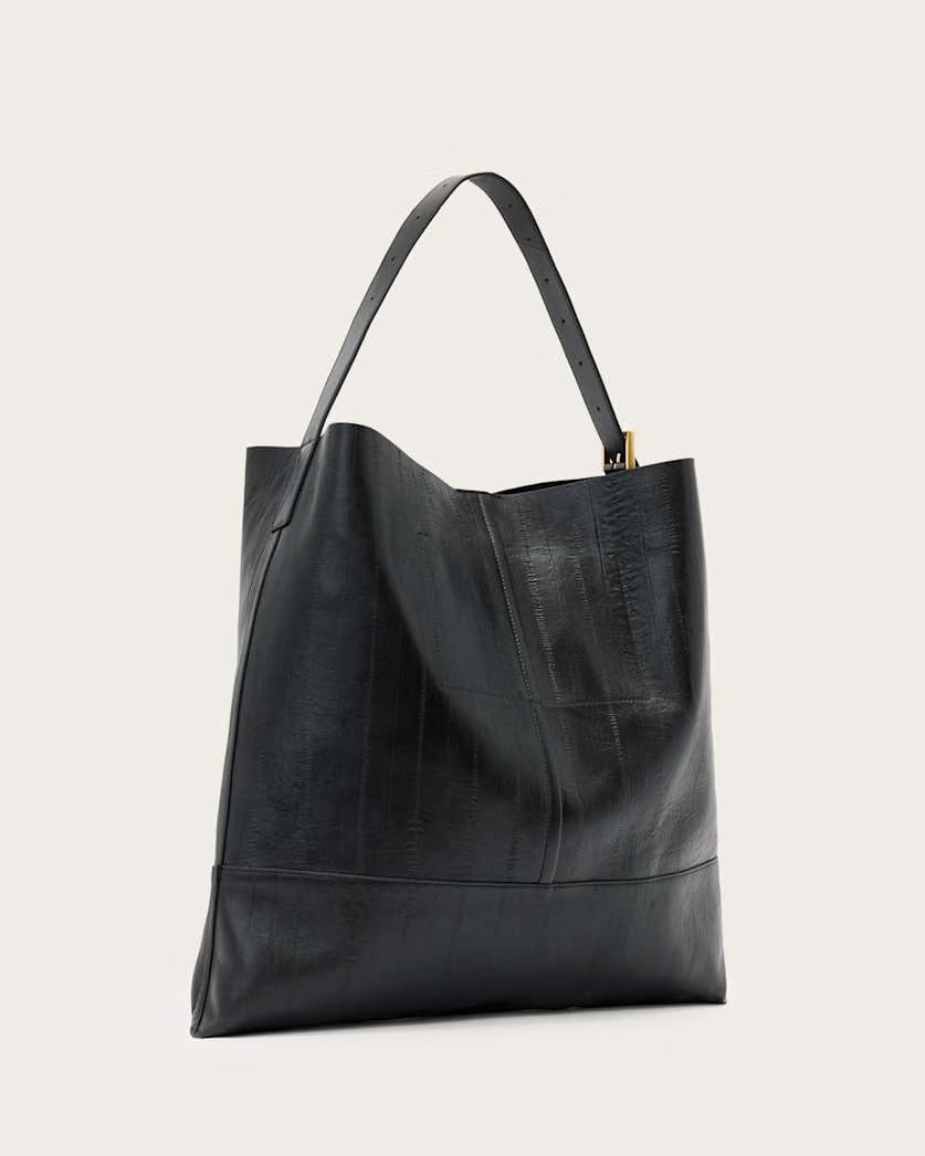 AllSaints Asha Leather Shoulder Bag Women's Black Women's