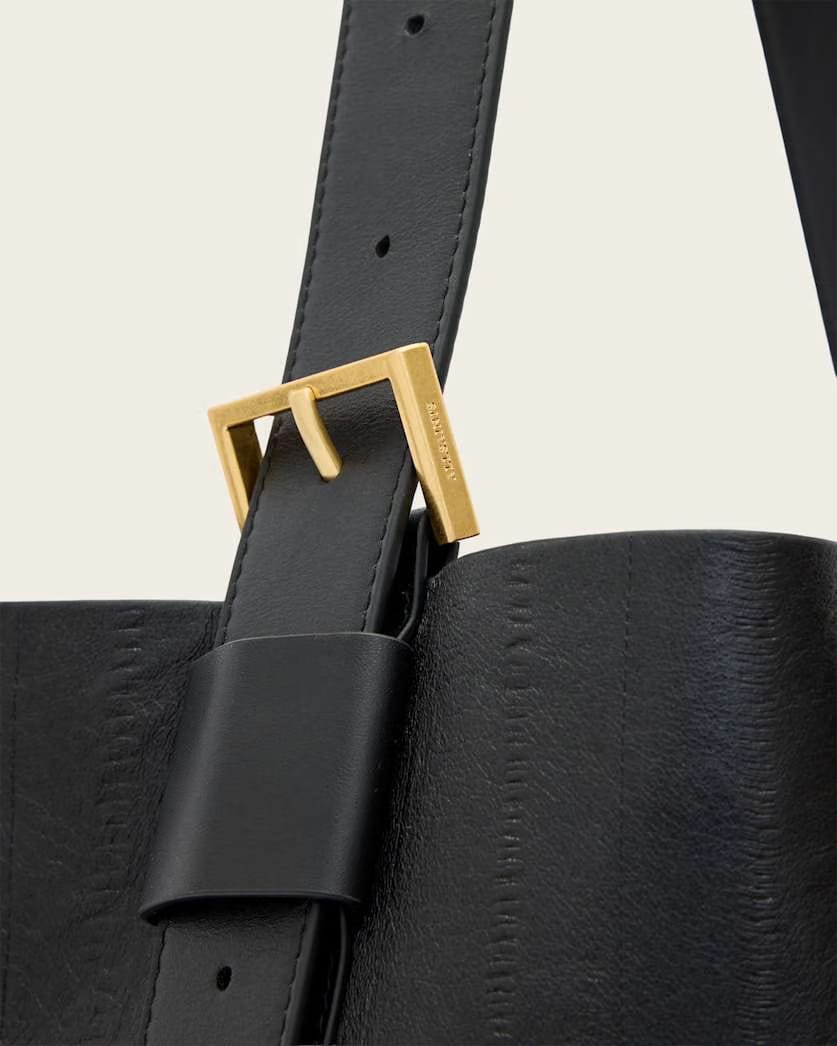 AllSaints Asha Leather Shoulder Bag Women's Black Women's