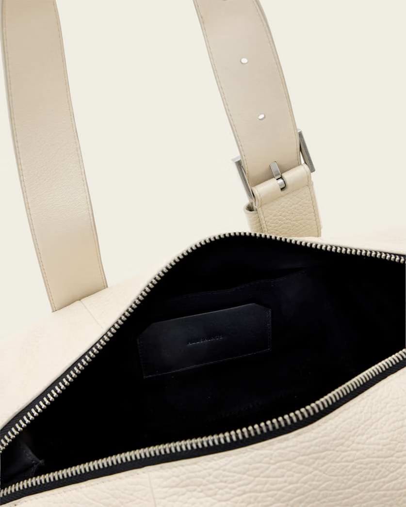 AllSaints Ares Grain Leather Shoulder Bag Women's Sahara White Women's
