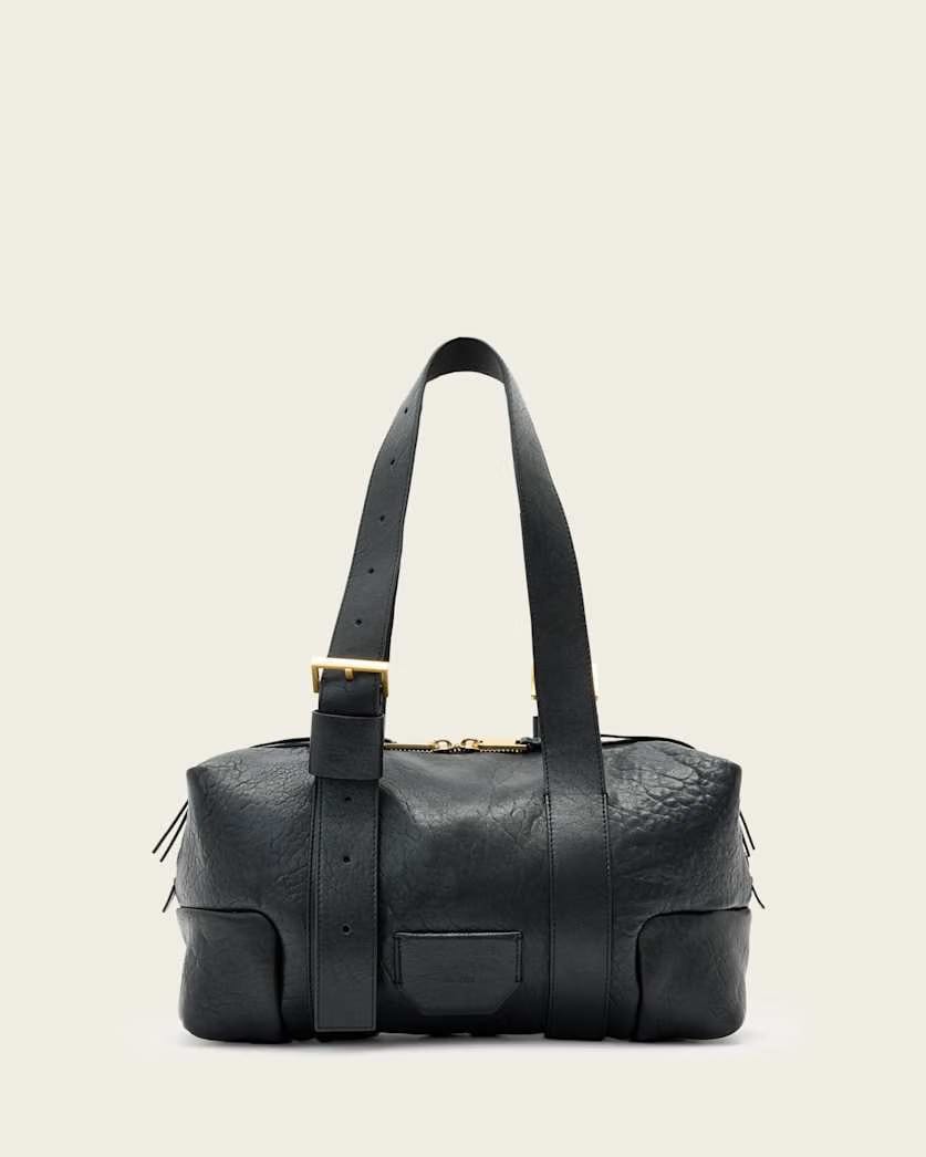 AllSaints Ares Grain Leather Shoulder Bag Women's Black Women's