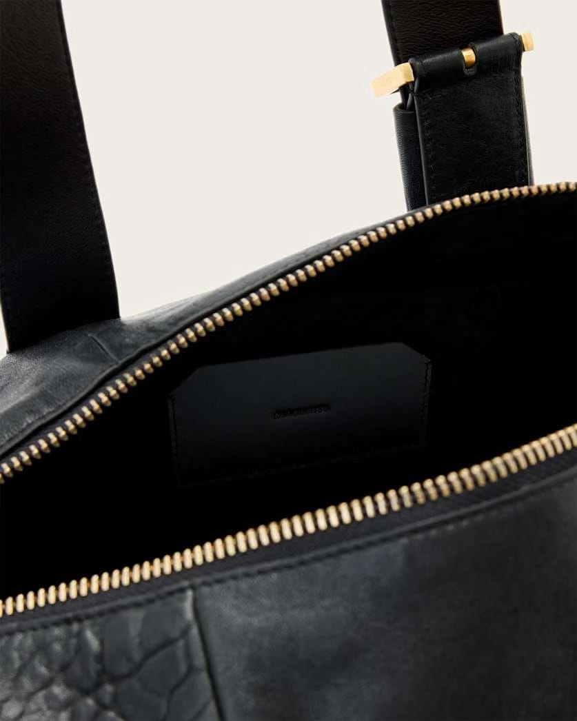 AllSaints Ares Grain Leather Shoulder Bag Women's Black Women's