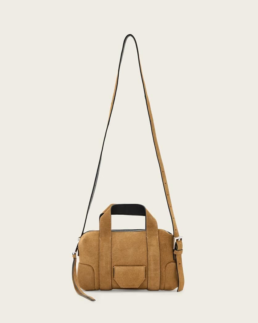 AllSaints Ares Compact Suede Crossbody Women's Biscuit Brown Women's