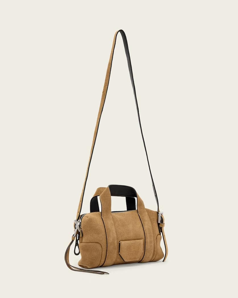 AllSaints Ares Compact Suede Crossbody Women's Biscuit Brown Women's