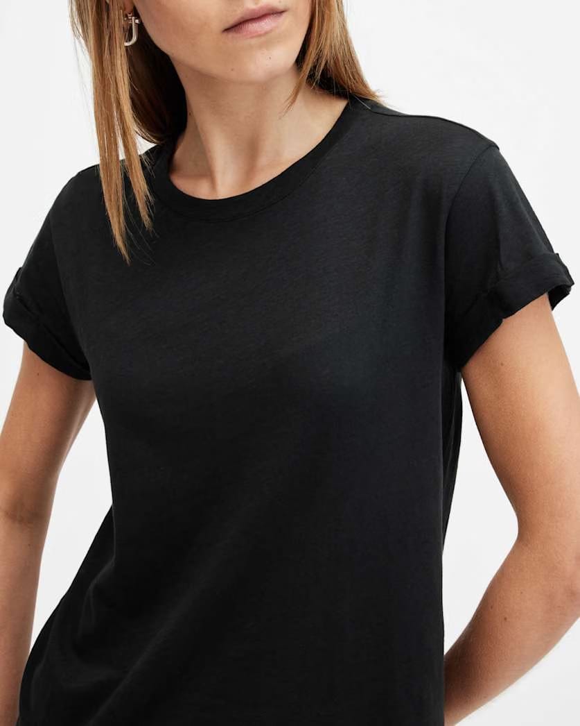 AllSaints Anna Crew Neck Short Sleeve T Shirt Women's Chalk White Women's
