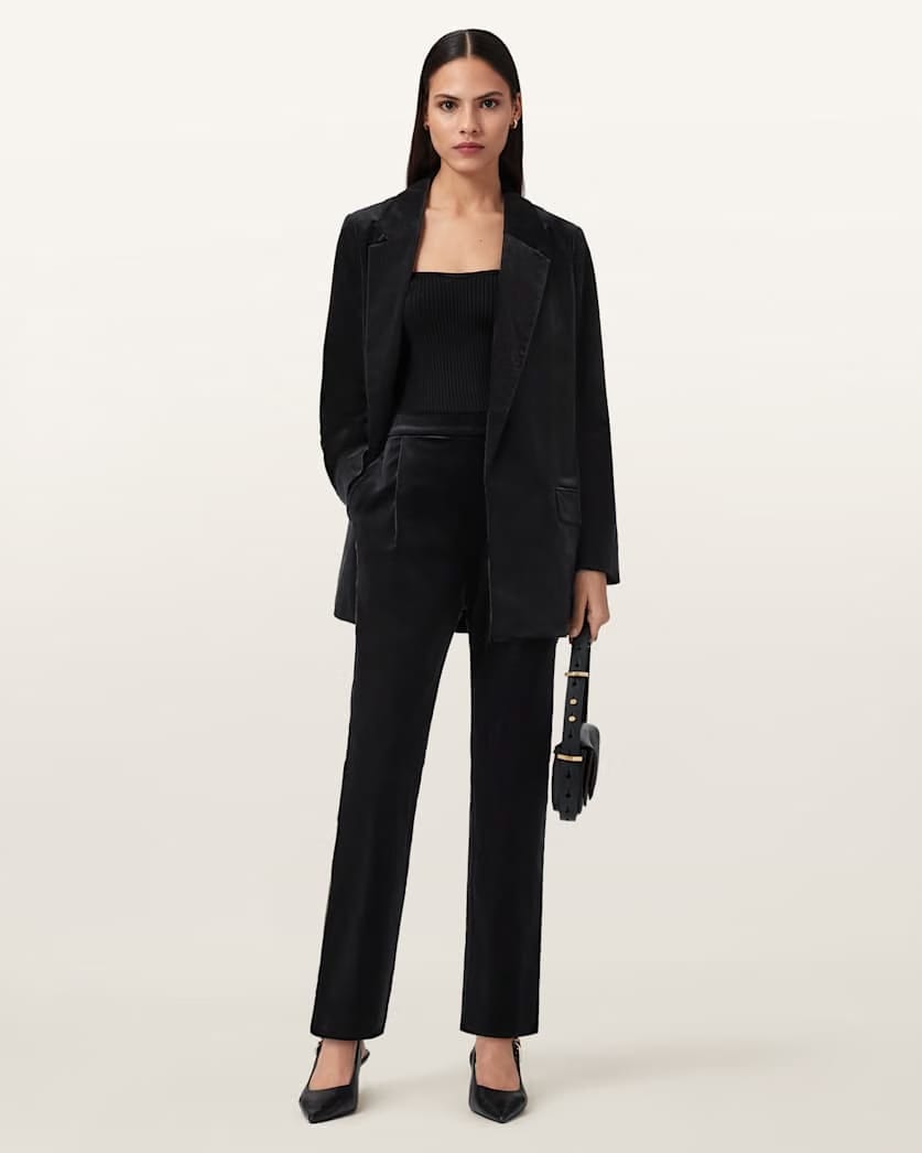 AllSaints Aleida Velvet Pants Women's Black Women's