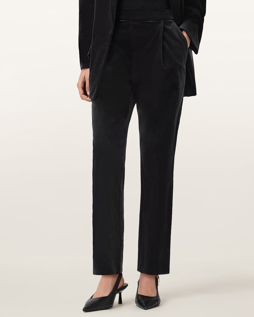 AllSaints Aleida Velvet Pants Women's Black Women's