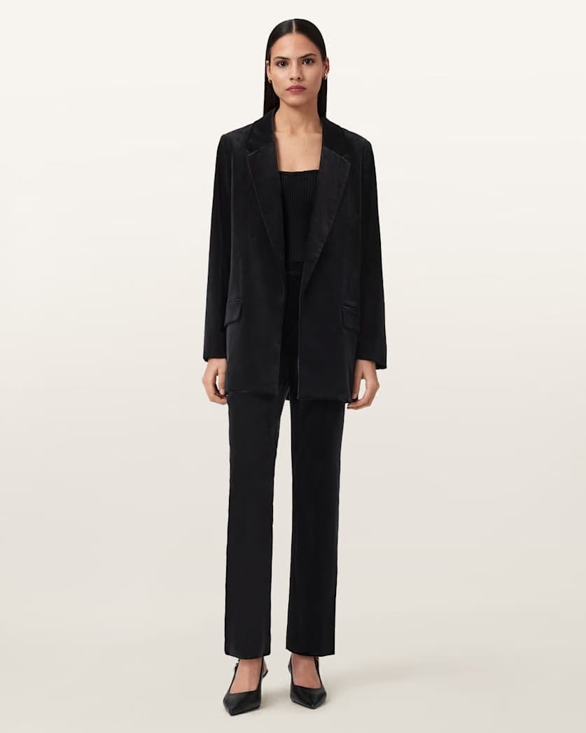 AllSaints Aleida Velvet Pants Women's Black Women's