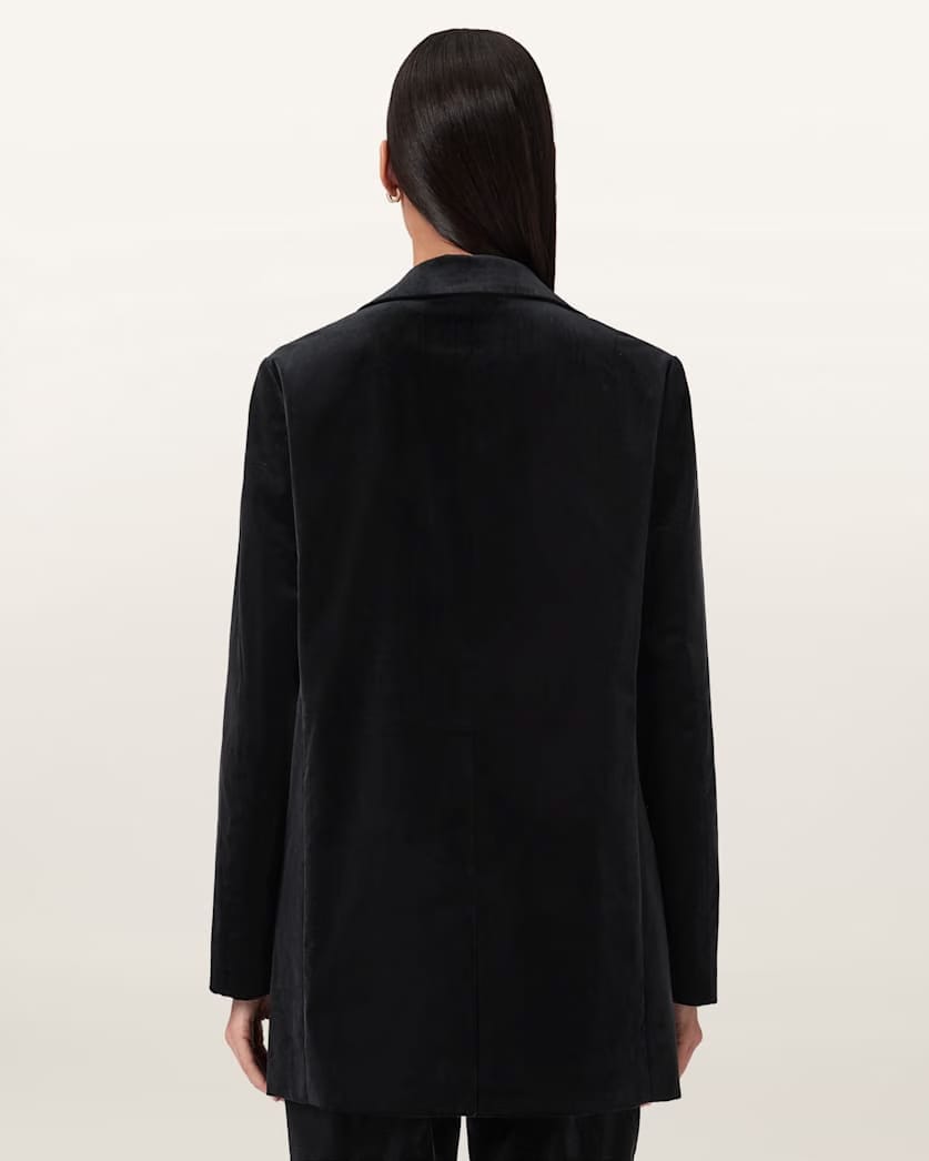AllSaints Aleida Velvet Blazer Women's Black Women's