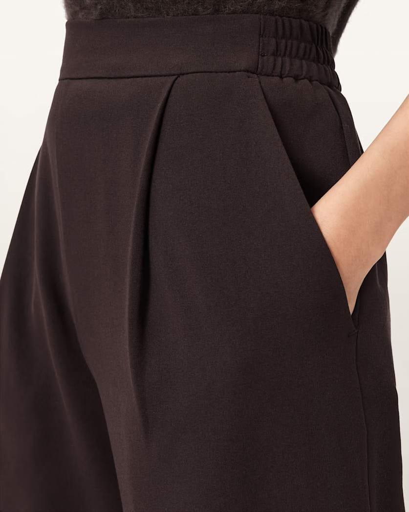 AllSaints Aleida Lightweight Wide Leg Pants Women's Oxblood Red Women's
