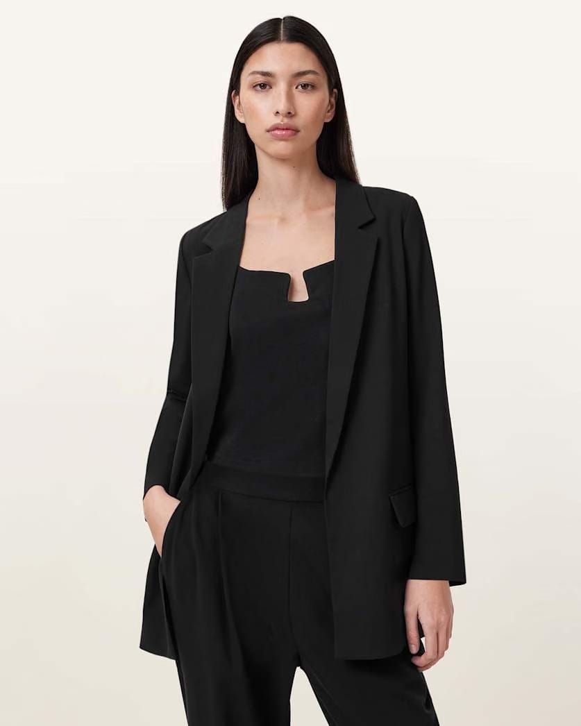 AllSaints Aleida Lightweight Tri Blazer Women's Black Women's