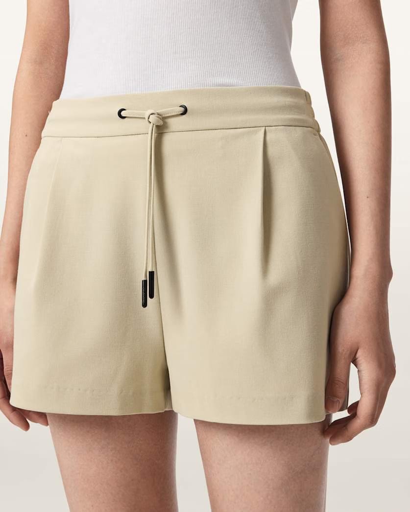 AllSaints Aleida Drawcord Waist Tailored Shorts Women's Haze Green Women's