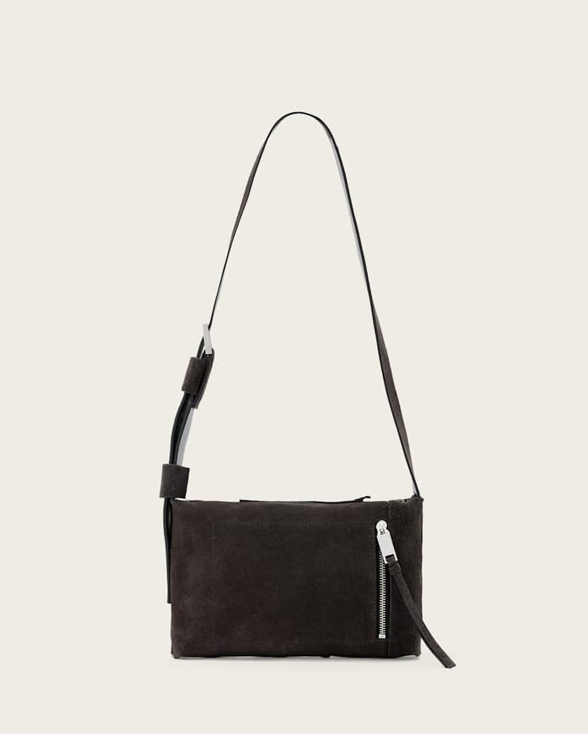 AllSaints Alba Suede Crossbody Bag Women's Bitter Brown Women's
