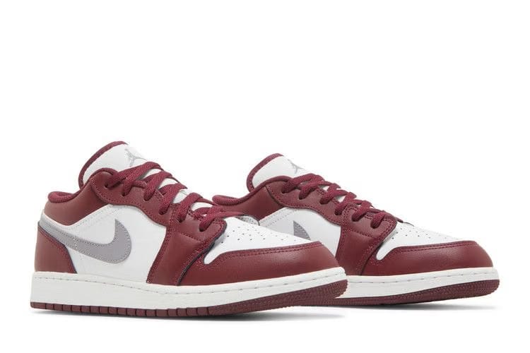 JORDAN 1 LOW WHITE BORDEAUX (GS)