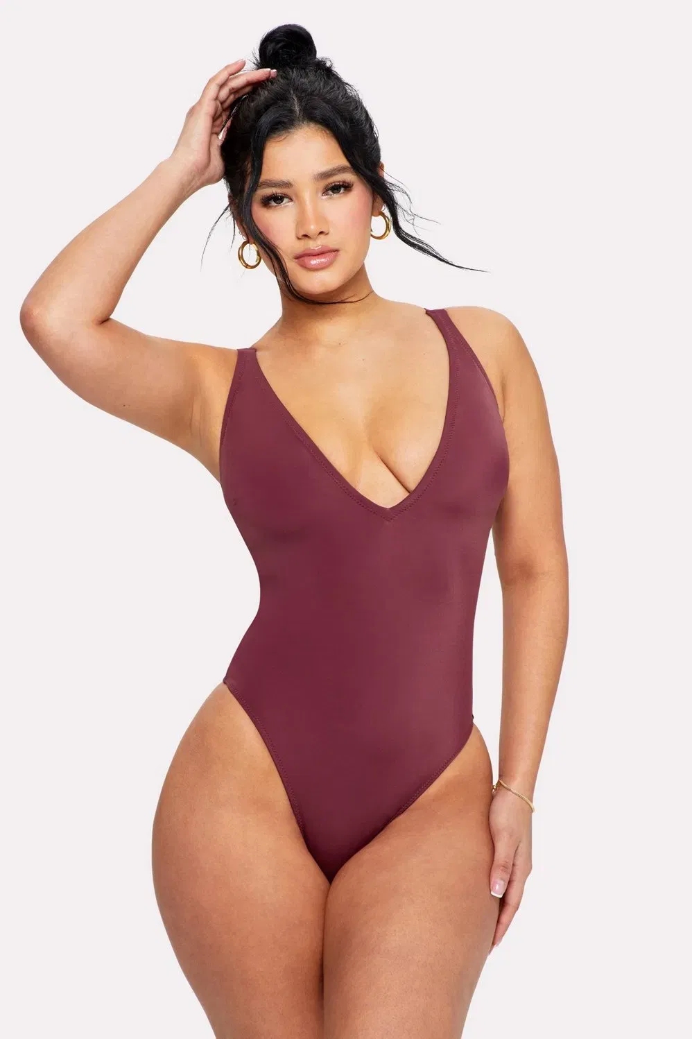 Fabletics Shaping Swim Plunge One Piece