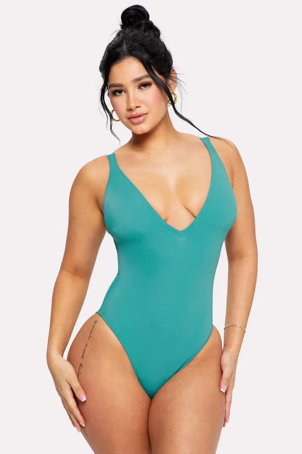 Fabletics Shaping Swim Plunge One Piece