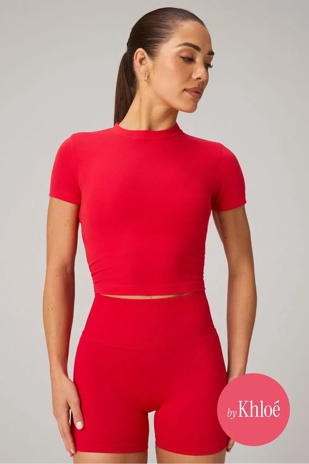 Fabletics Classic Cotton Cropped Baby T-Shirt