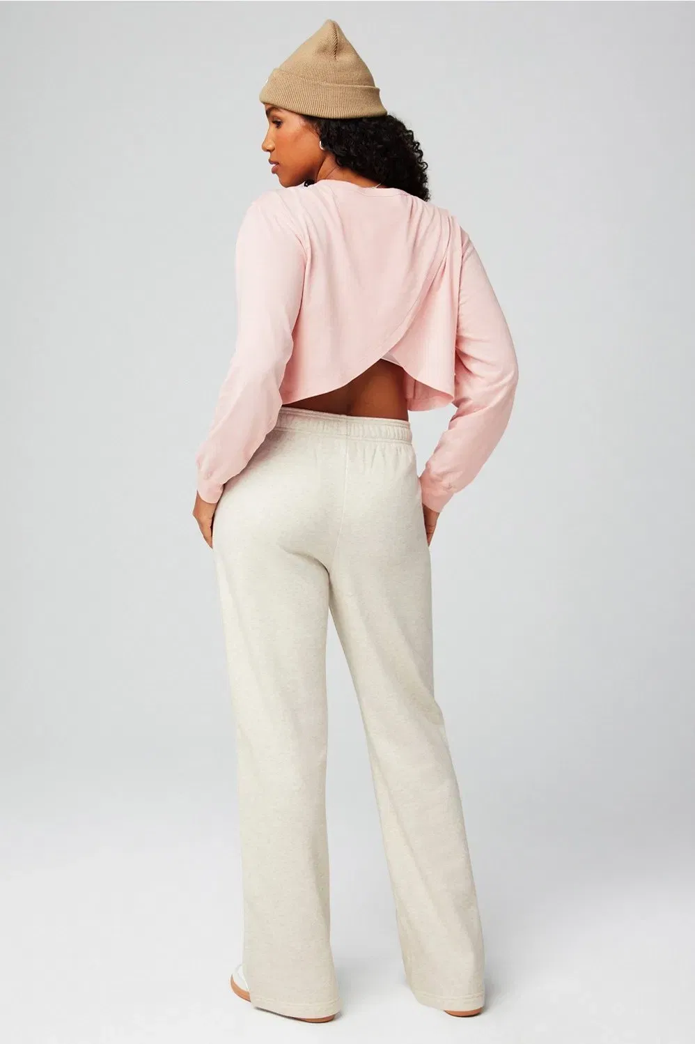 Fabletics 100% Cotton Cropped Boxy Long-Sleeve