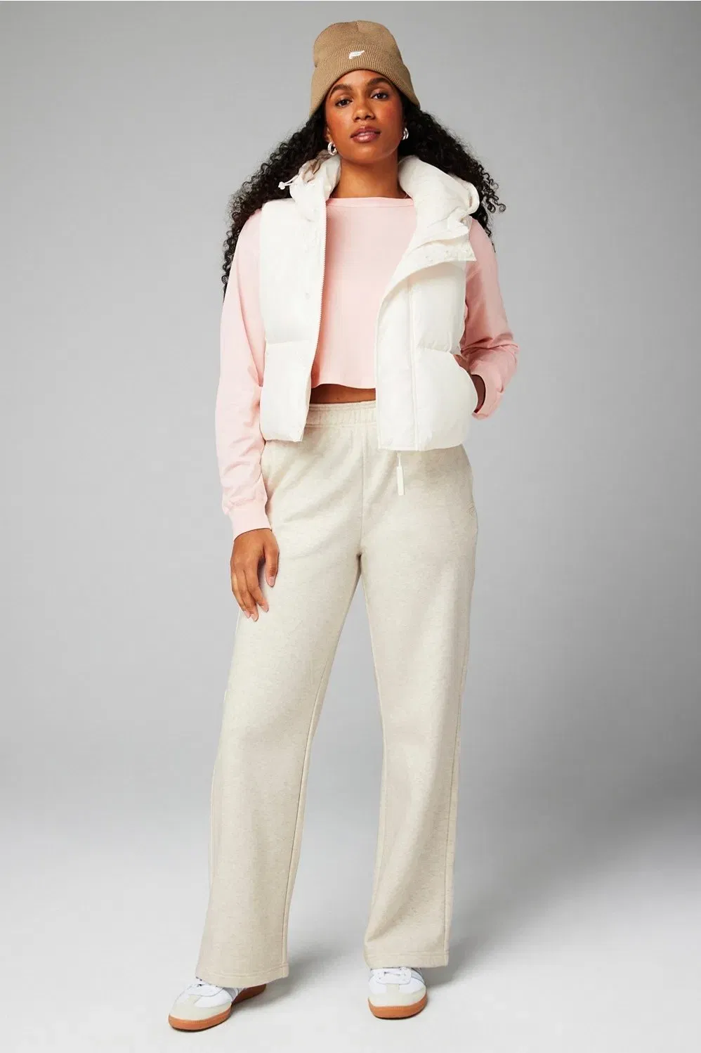 Fabletics 100% Cotton Cropped Boxy Long-Sleeve