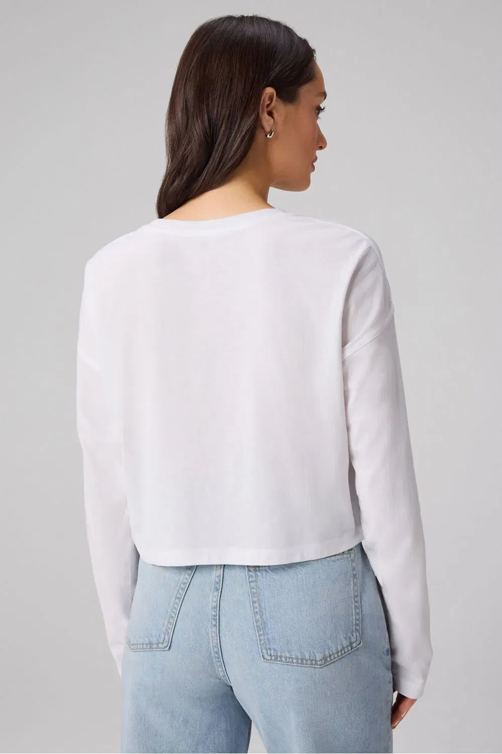 Fabletics 100% Cotton Boxy Long-Sleeve Tee