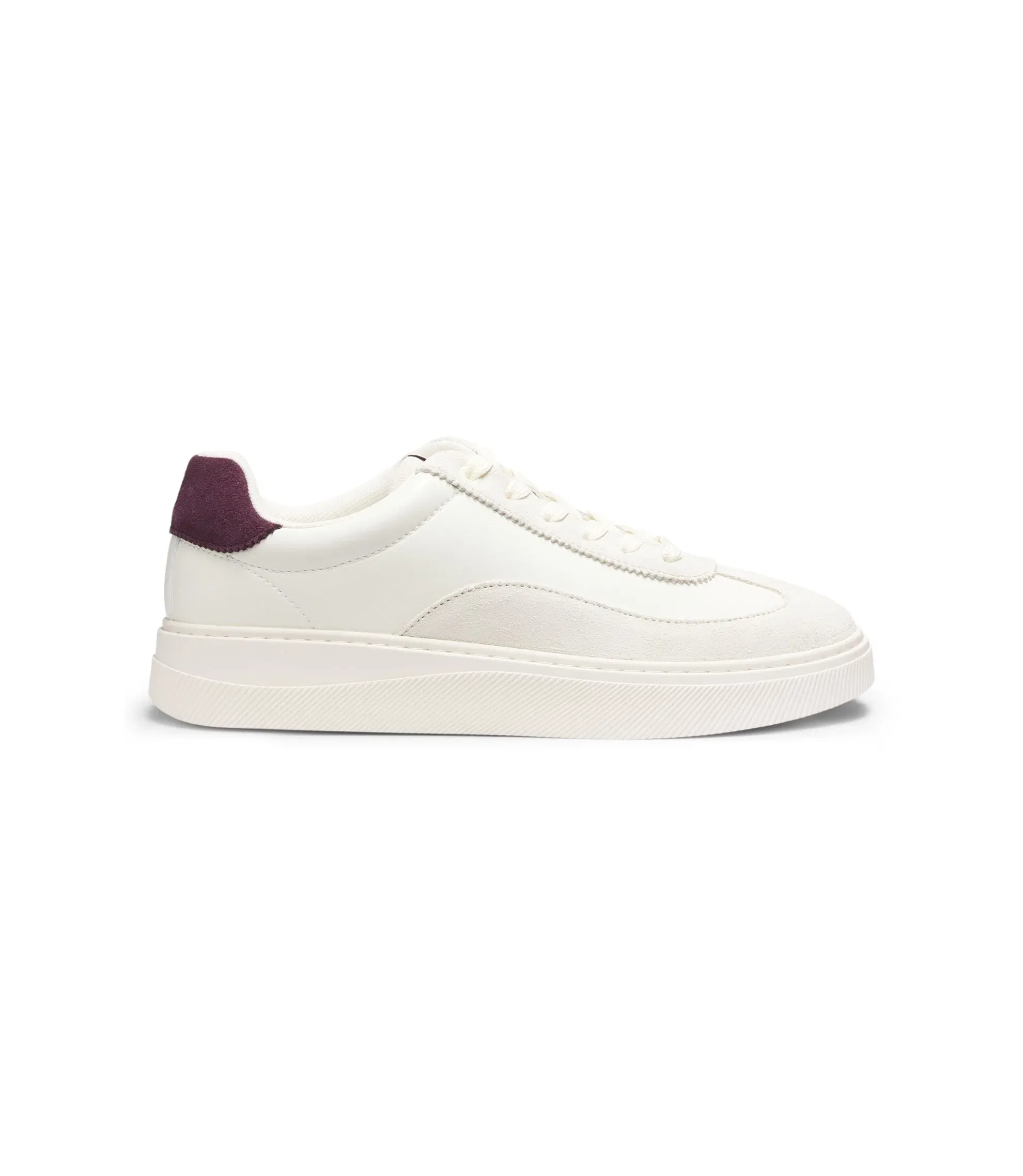 Hugo Suede Trim Trainers With Low Profile Light Grey Womens Light Grey
