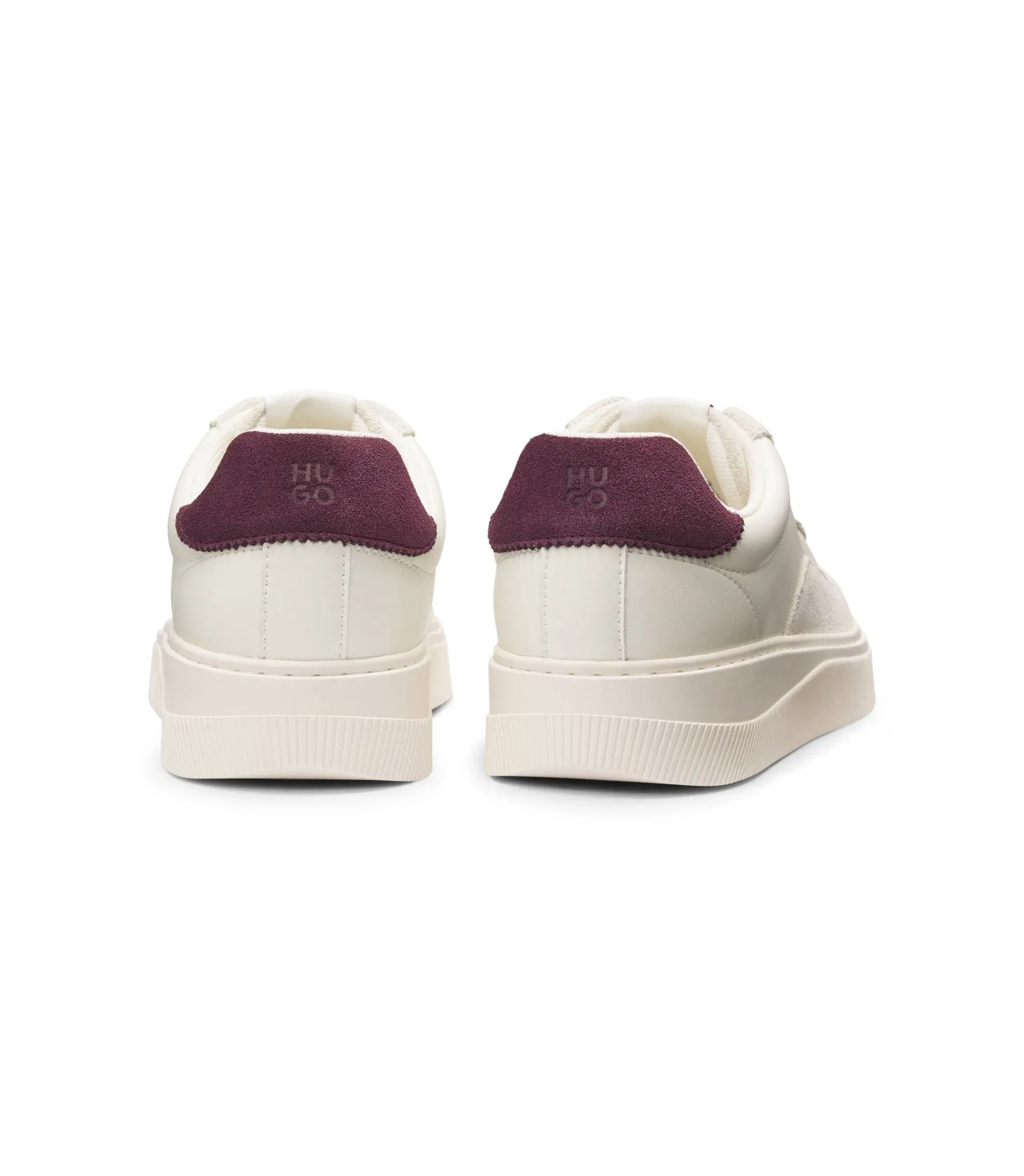 Hugo Suede Trim Trainers With Low Profile Light Grey Womens Light Grey