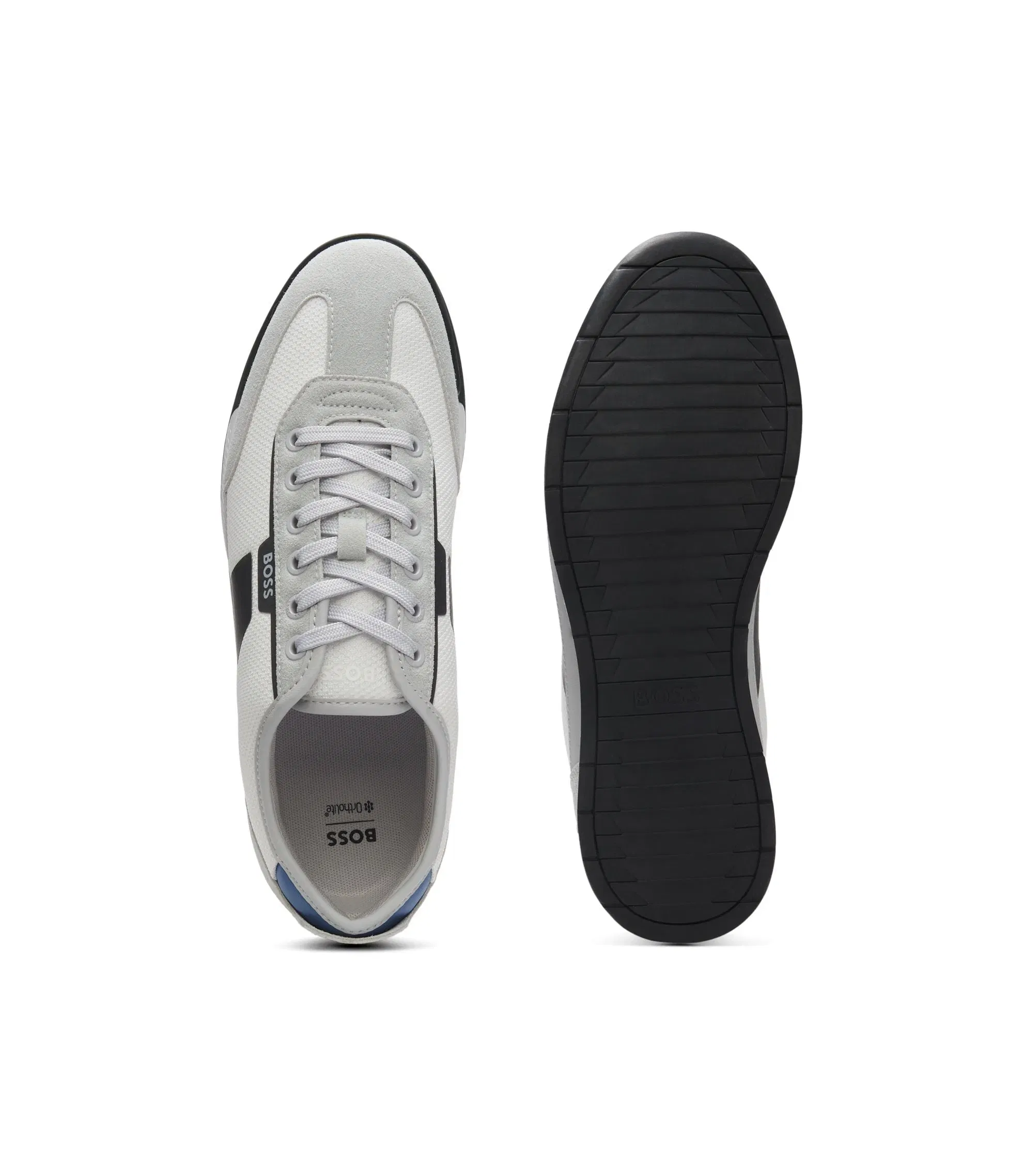 Boss Trainers With Mesh Detailing Light Grey Light Grey