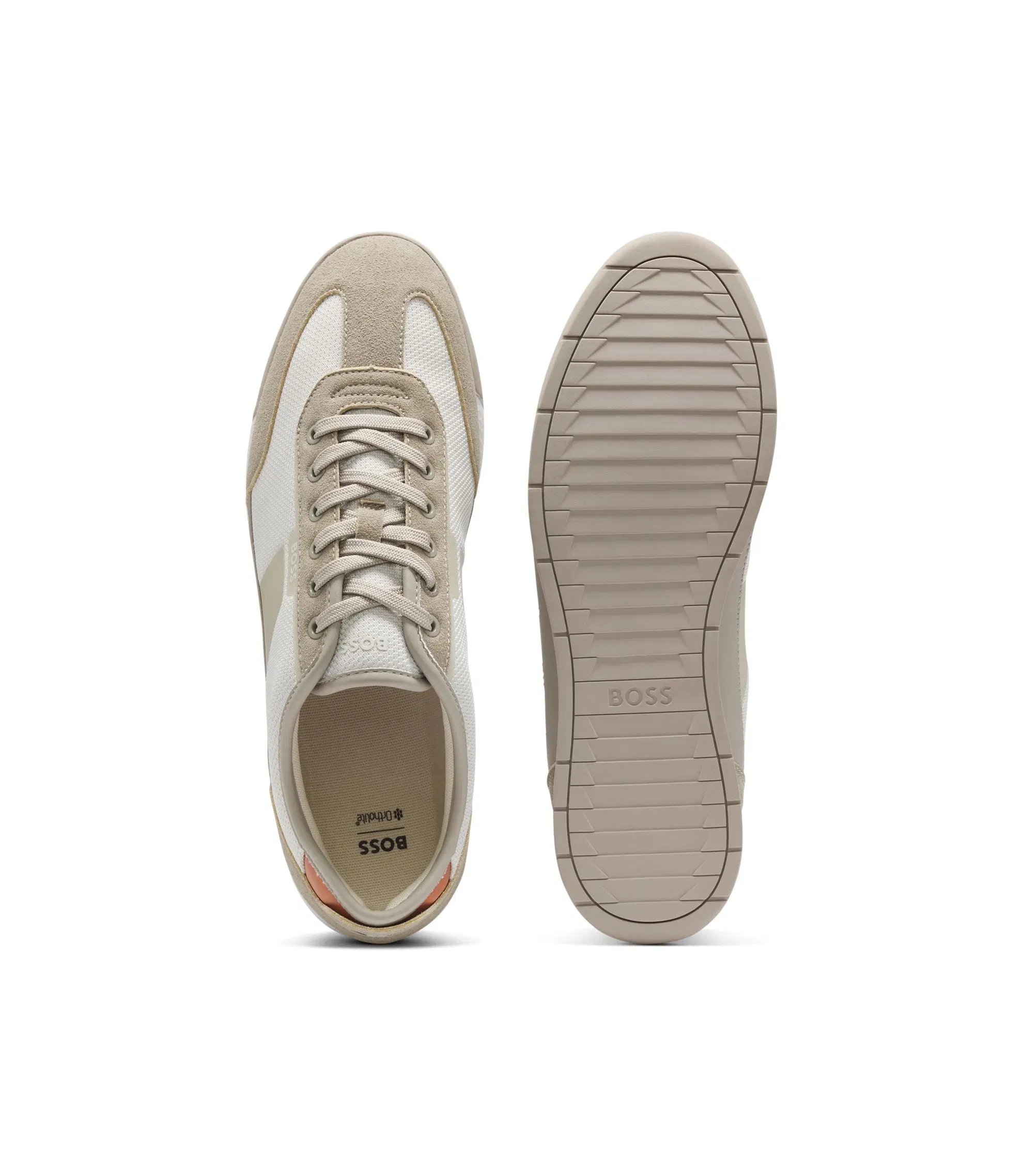 Boss Trainers With Mesh Detailing Light Beige Light Beige