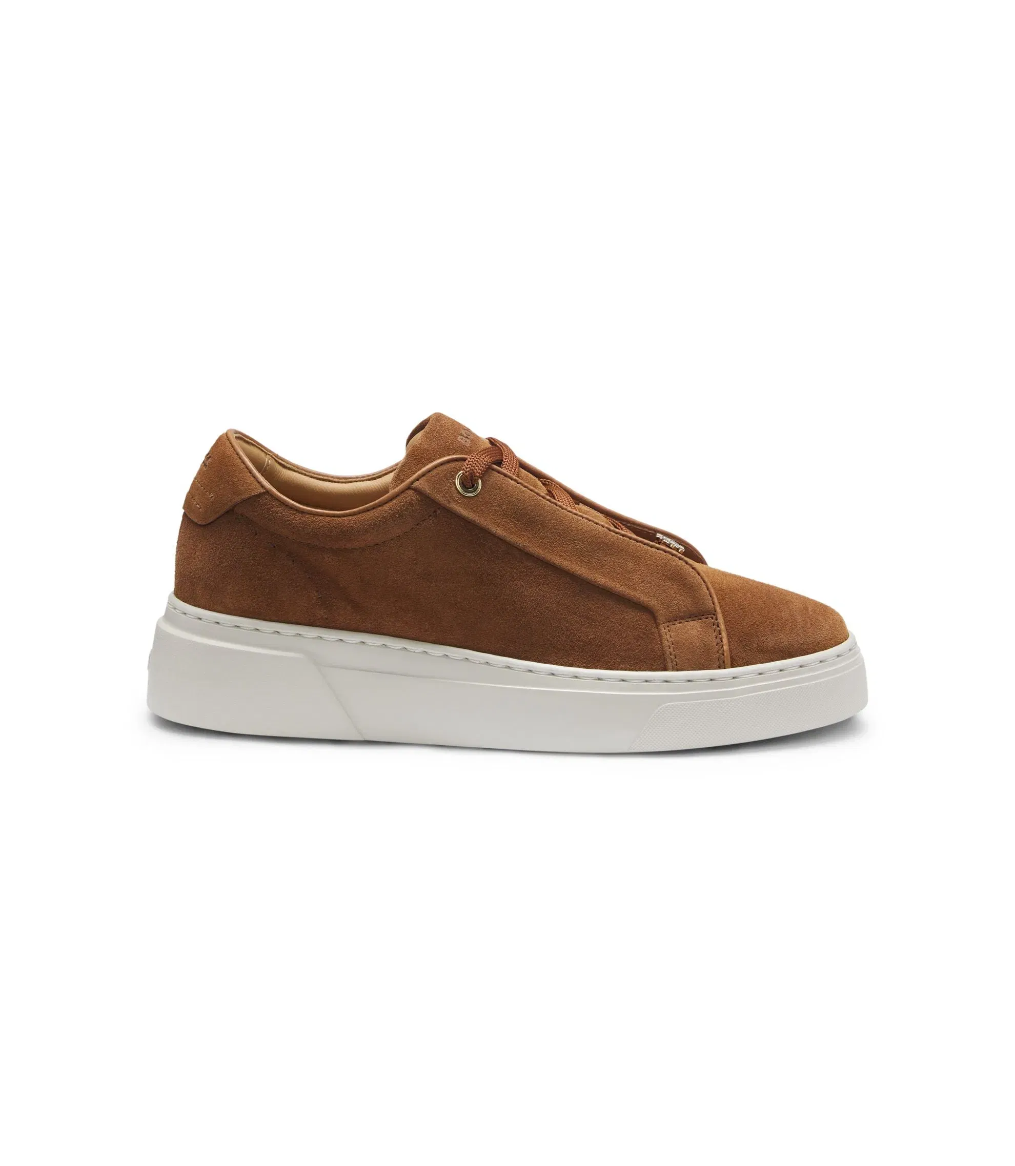 Boss Suede Trainers With Hidden Wedge Light Brown Womens Light Brown