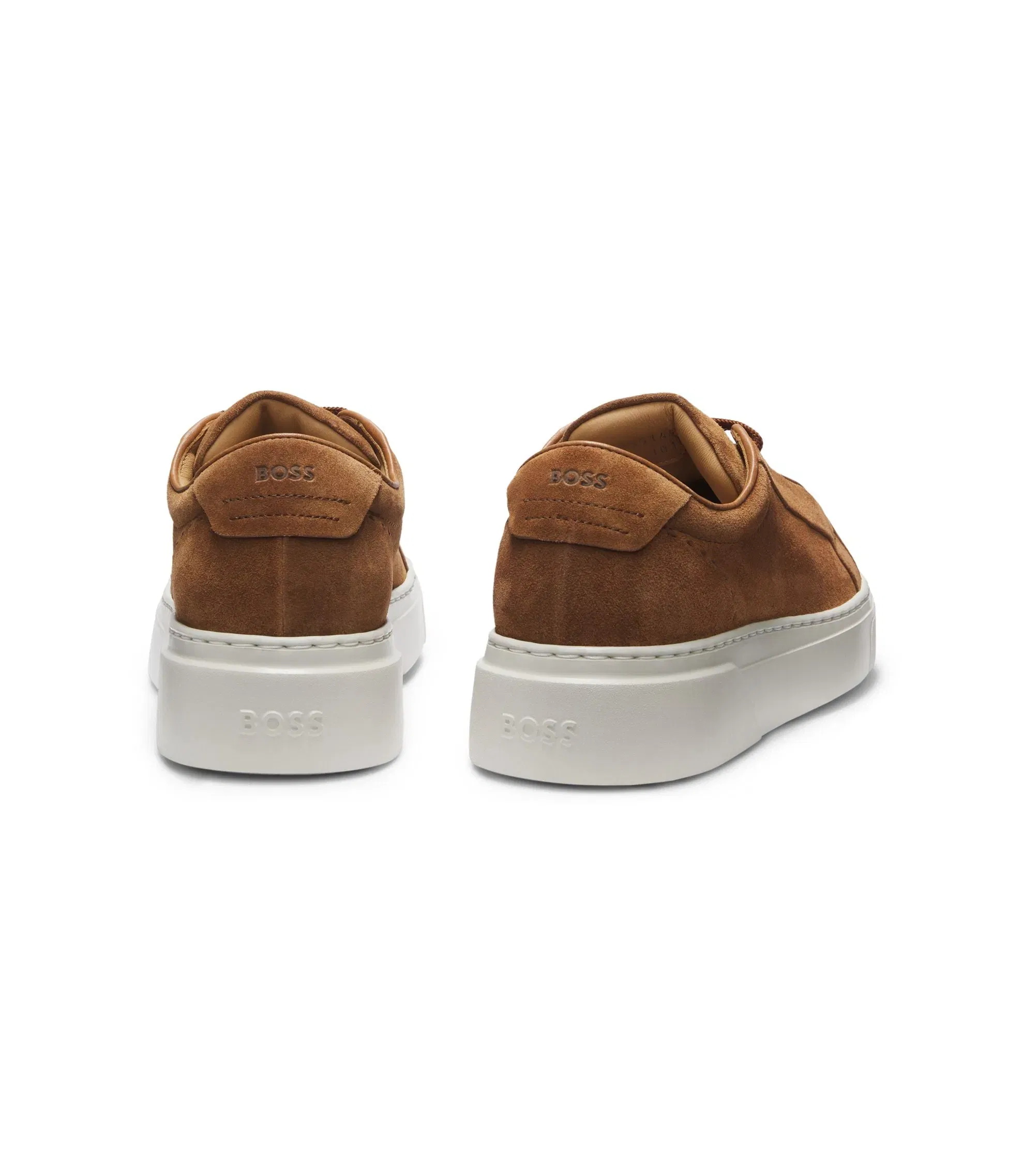 Boss Suede Trainers With Hidden Wedge Light Brown Womens Light Brown