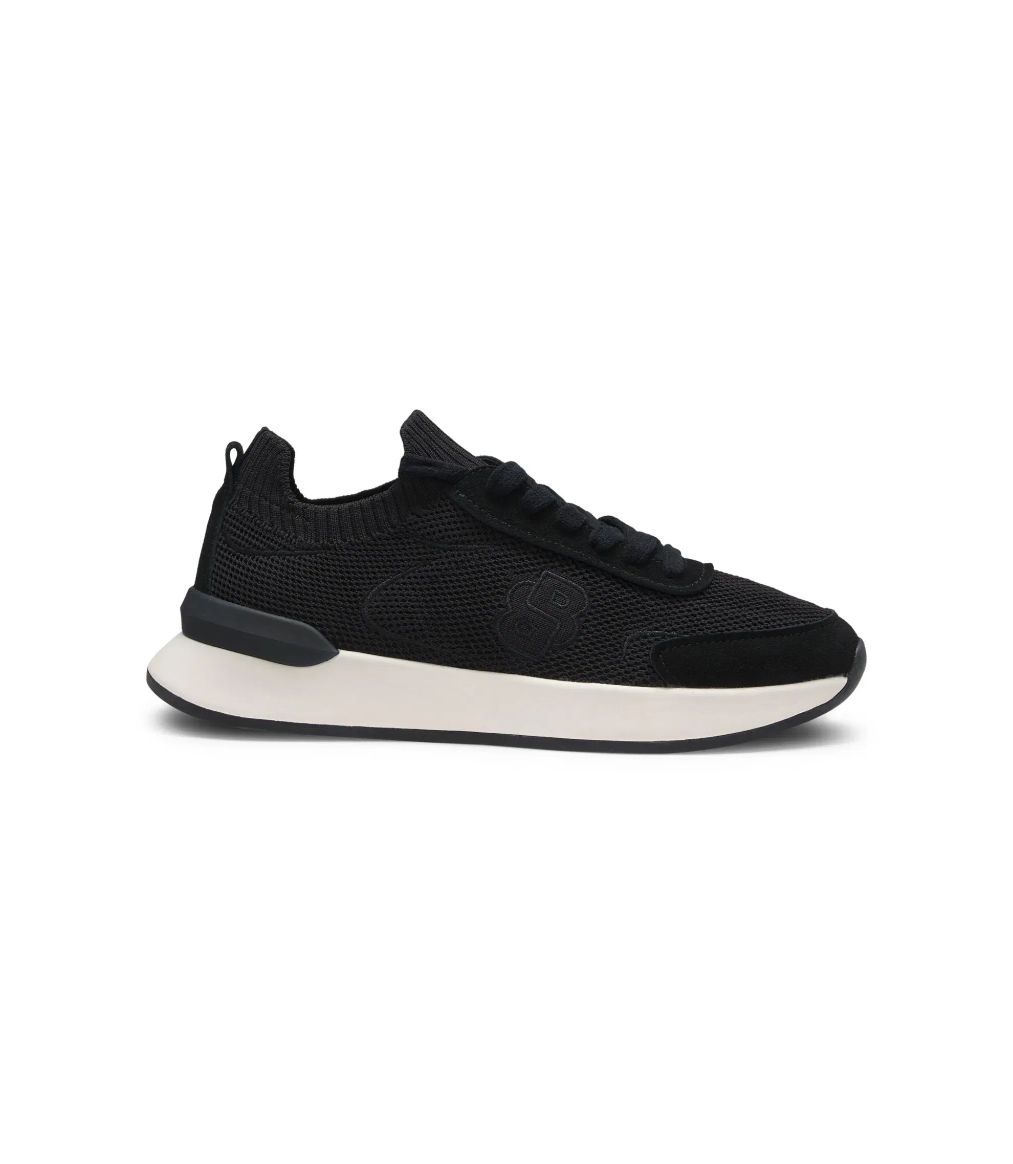 Boss Sock Trainers With Double B Monogram Black Womens Black