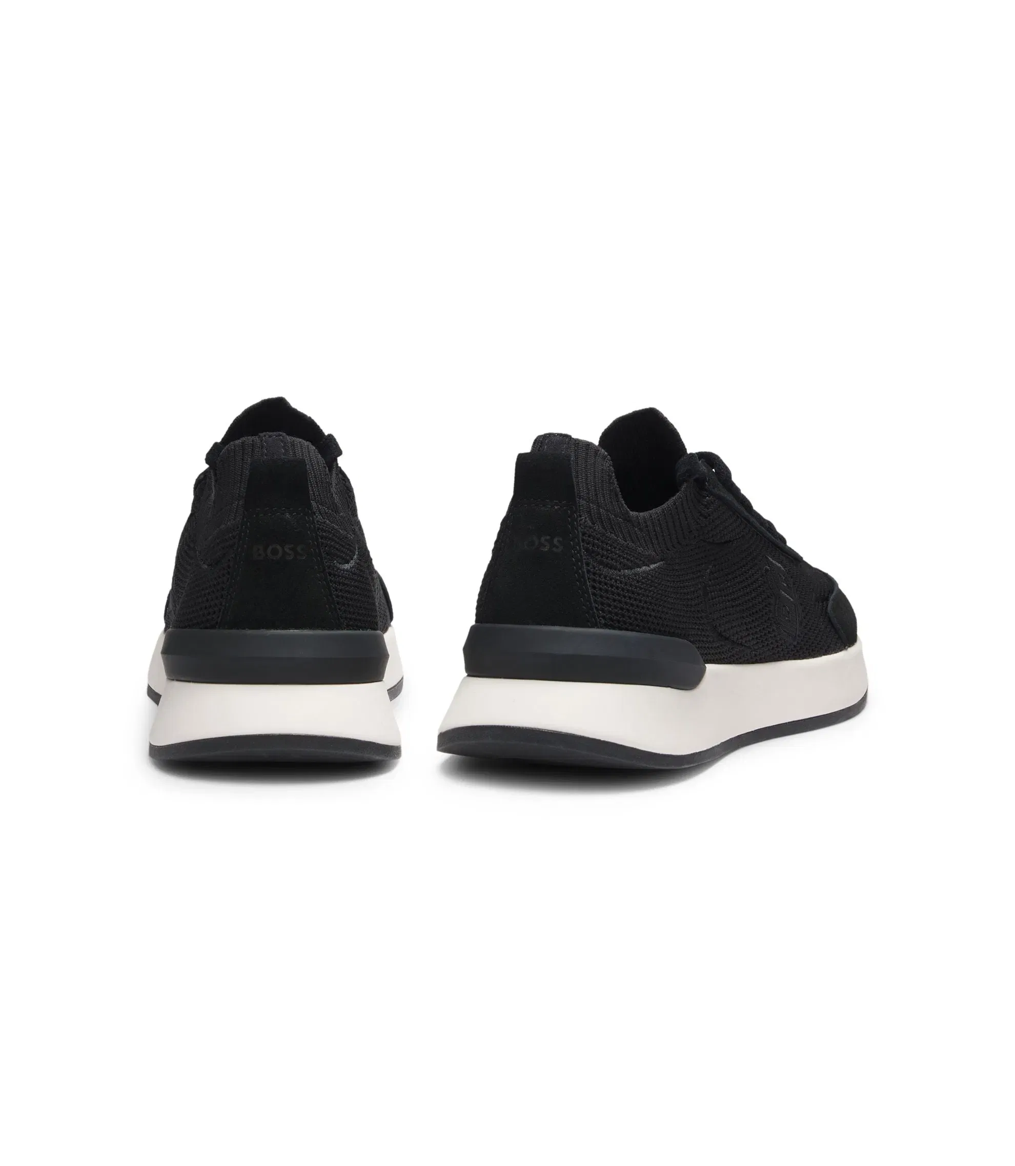 Boss Sock Trainers With Double B Monogram Black Womens Black