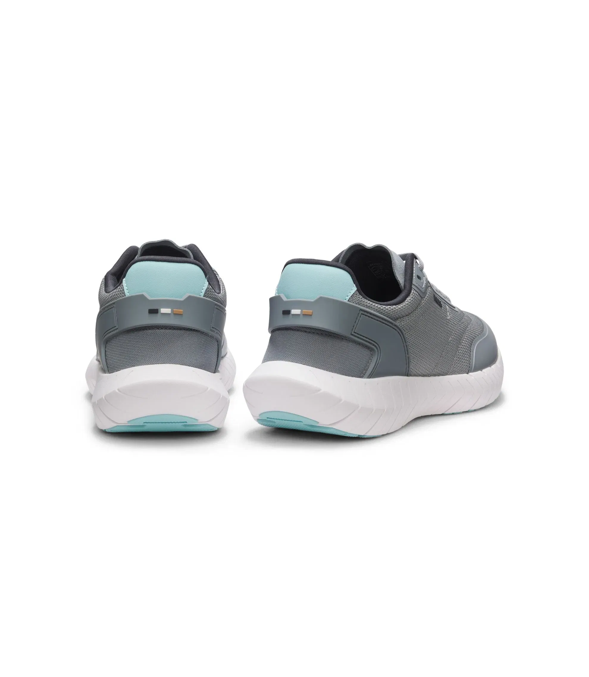 Boss Running Sneakers With Leather Trims Grey Grey