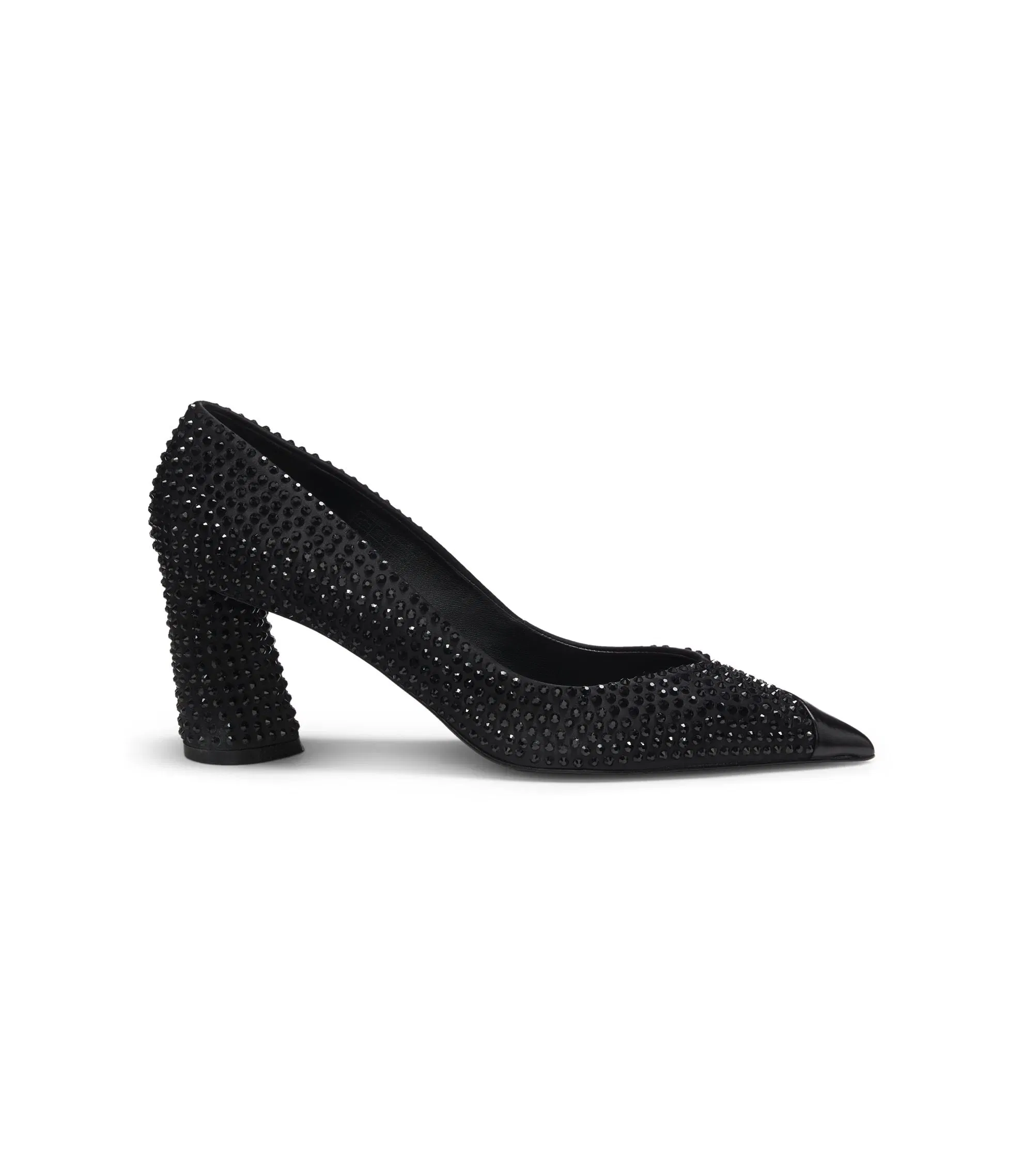 Boss Rhinestone Pumps In Satin With 7Cm Heel Black Womens Black