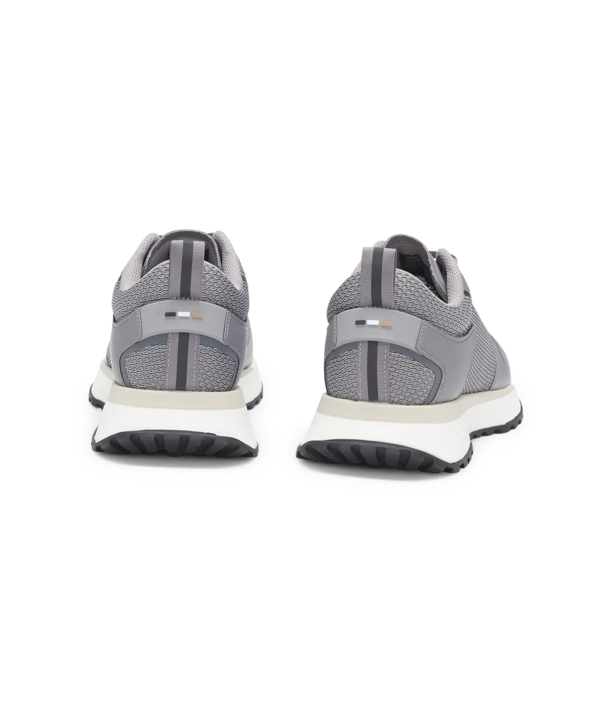 Boss Mesh Detail Trainers In Mixed Materials Light Grey Light Grey