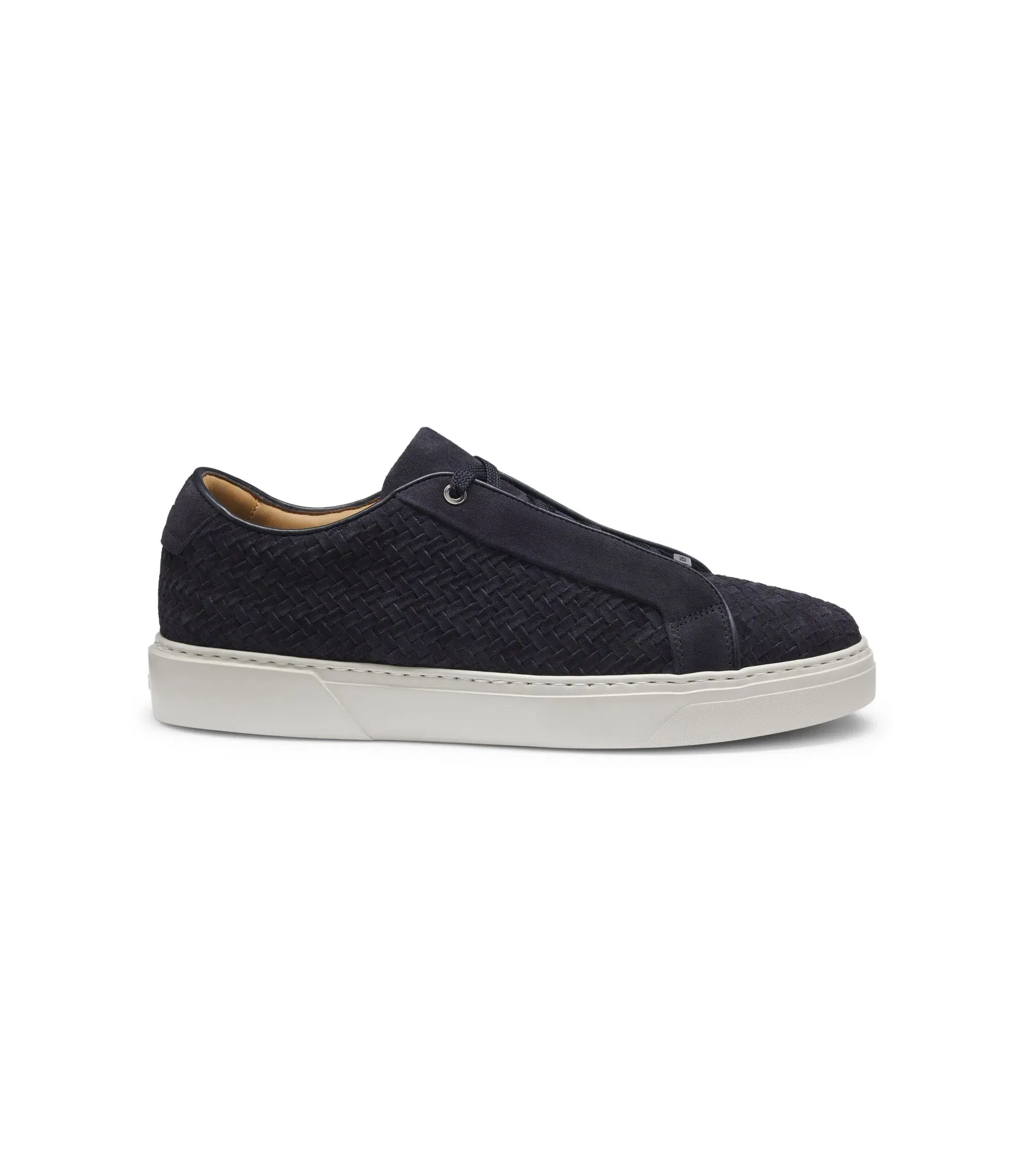 Boss Gary Trainers With Woven Suede Uppers Dark Blue Dark Blue
