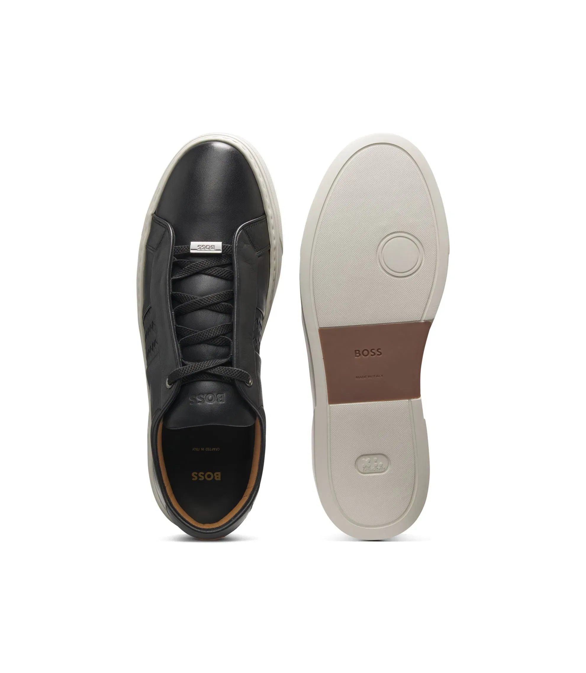 Boss Gary Trainers With Woven Details Black Black