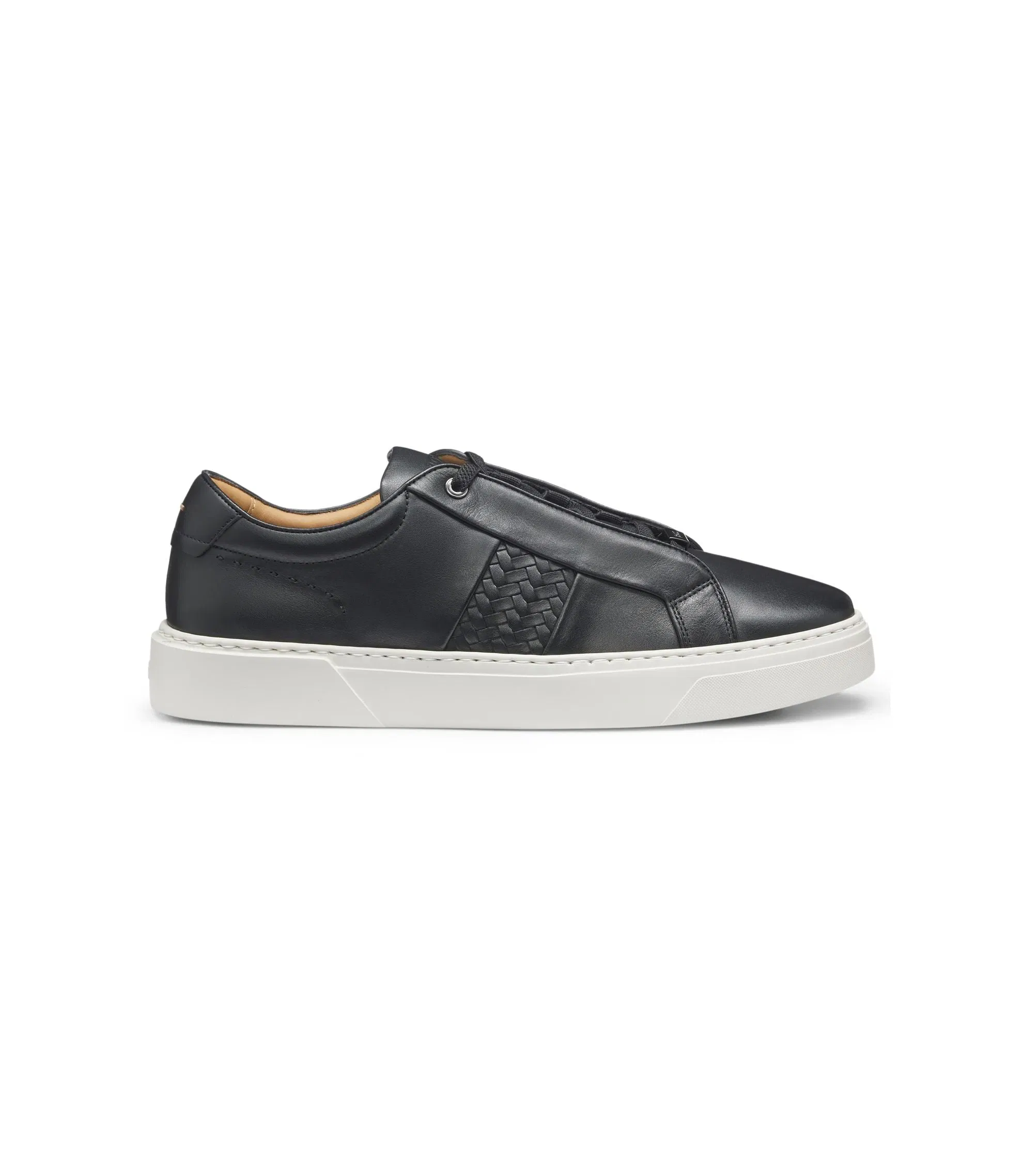 Boss Gary Trainers With Woven Details Black Black