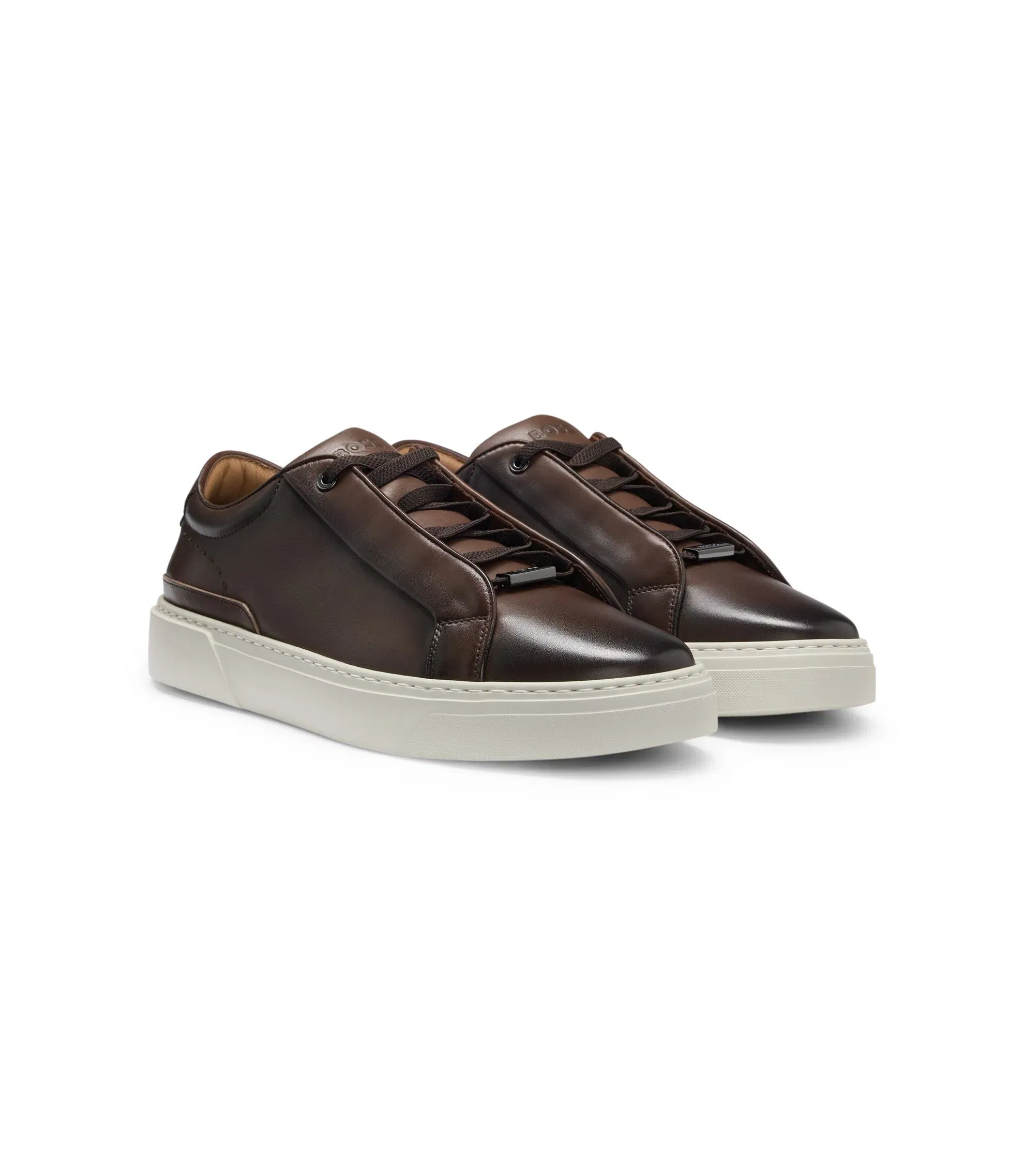 Boss Gary Trainers With Hidden Laces Dark Brown Dark Brown