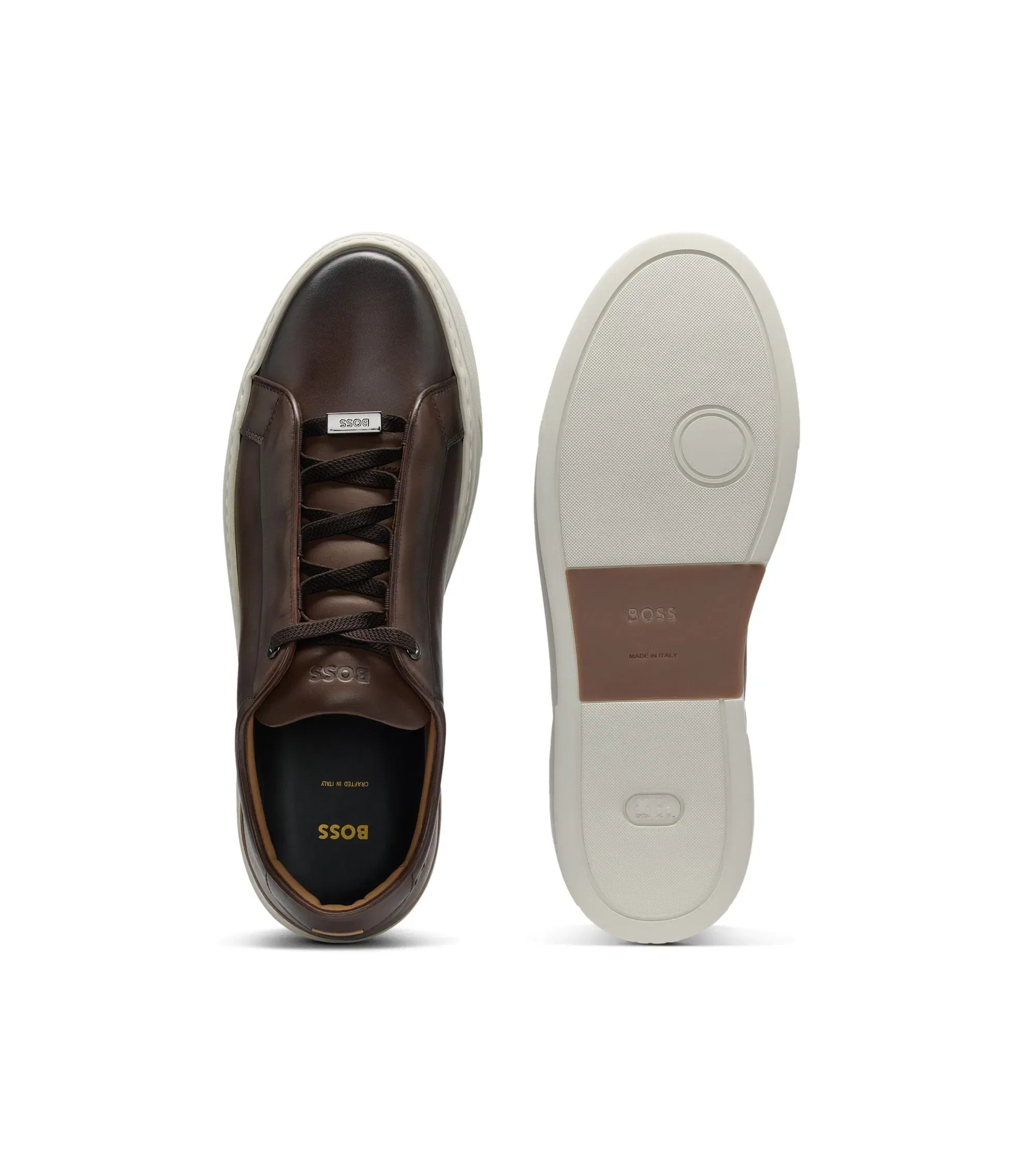 Boss Gary Trainers With Hidden Laces Dark Brown Dark Brown